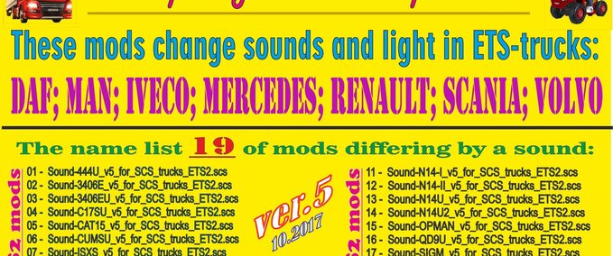Sound Sound Mod für ETS2 LKWs [1.28.x] Eurotruck Simulator mod