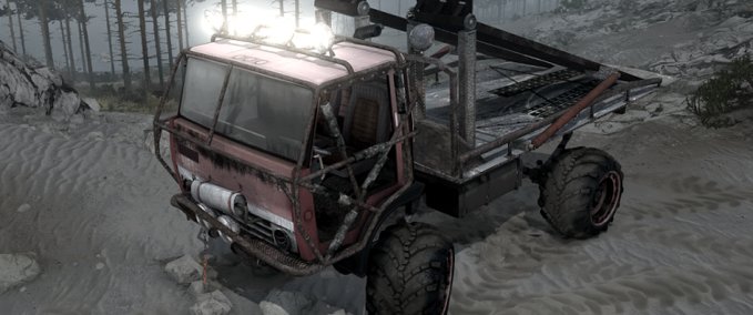 Fahrzeuge Kamaz Mongo Evakuator x2 für Spintires: MudRunner Spintires mod