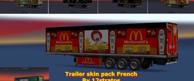Trailer Anhängerpaket #2 "French" (1.28.x) Eurotruck Simulator mod