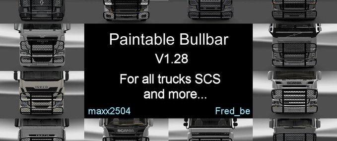 Sonstige PAINTABLE BULLBAR V1.28 [UPDATE] (1.28.X) Eurotruck Simulator mod