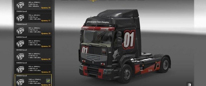 Sonstige Motoren und Instrumententafeln in diversen Farben (1.28.x) Eurotruck Simulator mod