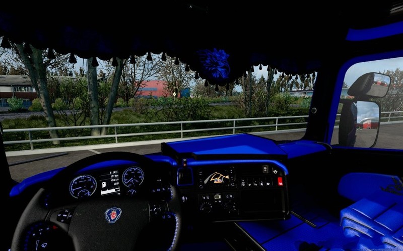 Ets 2 Scania Rjl Cmi Blue Black Interieur V Update
