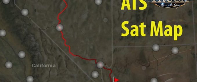 Maps Satellitenkarte für ATS [1.29.x ] American Truck Simulator mod