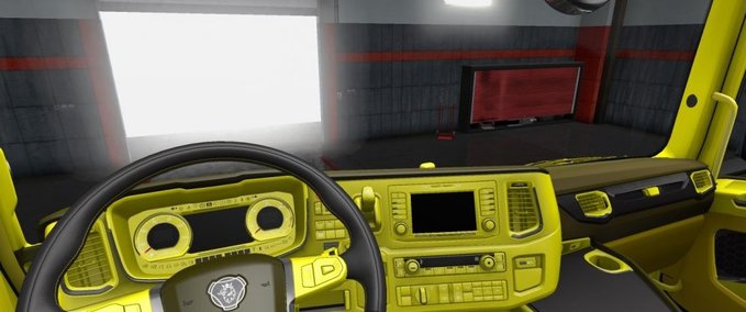 Interieurs Gelbes Interieur für Scania 2016 Eurotruck Simulator mod