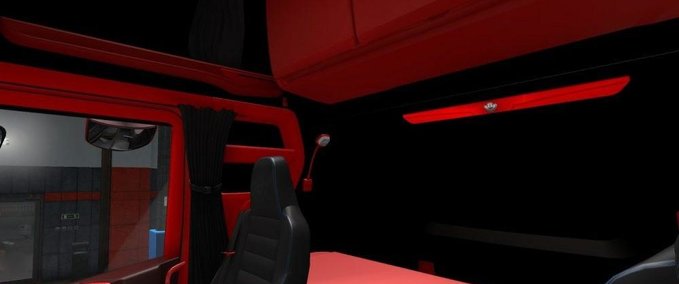 Interieurs Rotes Interieur für Scania 2016 Eurotruck Simulator mod