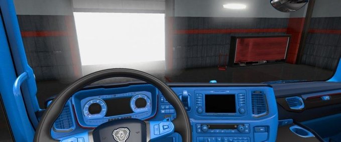 Interieurs Blaues Interieur für SCANIA 2016 (1.30.x) Eurotruck Simulator mod