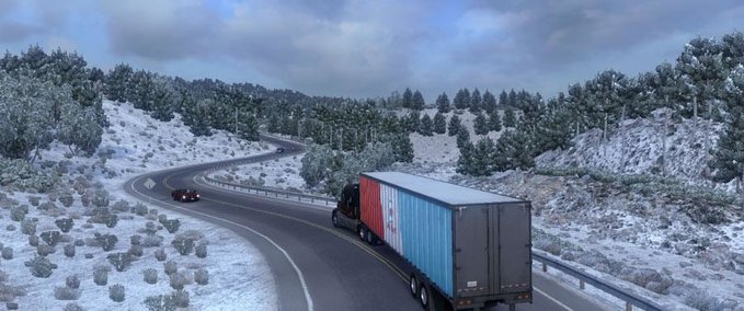 Mods Frosty Winter Weather Mod v2.2 (1.29.x) American Truck Simulator mod