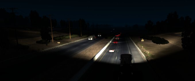 Anbauteile Verbesserte Abendlichter American Truck Simulator mod