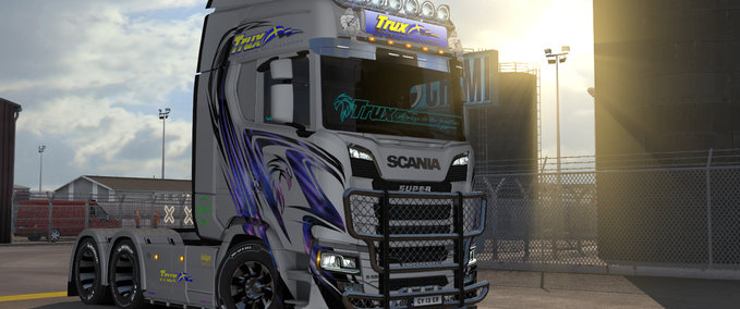 Skins Trux paintjobs für scania und r Eurotruck Simulator mod