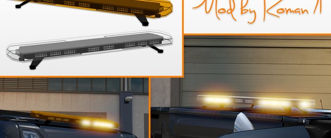 Sonstige LED stroboskopische Dachleuchte [1.30.x] Eurotruck Simulator mod