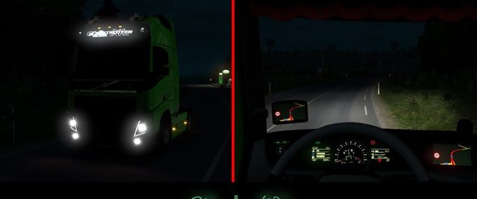 Sonstige Realistische LKW Scheinwerferlichter für alle Versionen Eurotruck Simulator mod