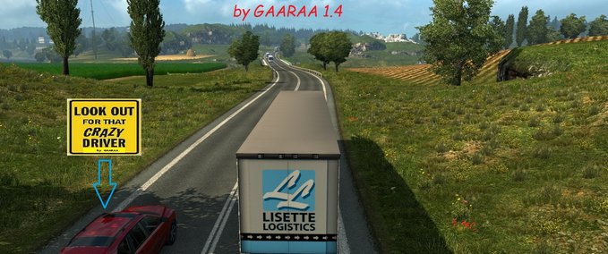 AI Dumb Traffic Behavior by GAARAA 1.3 Eurotruck Simulator mod