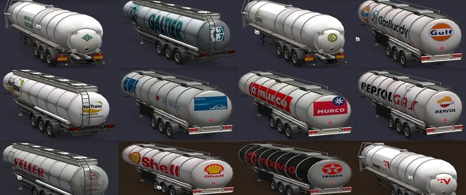 Trailer Paket von Tanklastzügen realer Firmen [1.30.x] Eurotruck Simulator mod