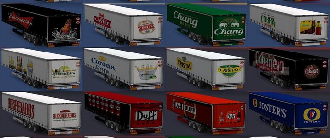 Trailer Anhängerpaket weltweit bekannter Biermarken [1.30.X] Eurotruck Simulator mod