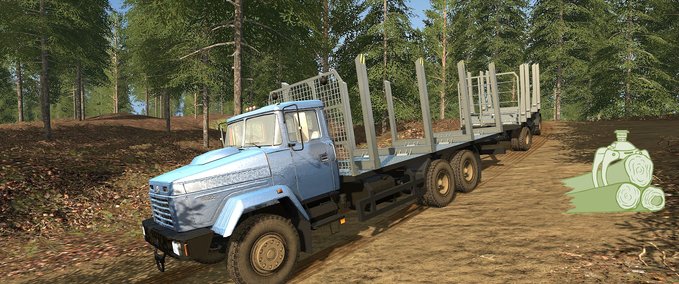 MAZ & Kamaz & Gaz Kraz Holztransporter + Anhänger Landwirtschafts Simulator mod