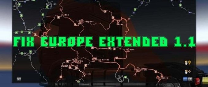Maps Fix für die Karte Europe Extended  Eurotruck Simulator mod