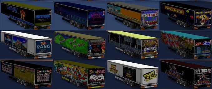 Trailer Anhängerpaket "Retro Video Games" [1.30.x] Eurotruck Simulator mod