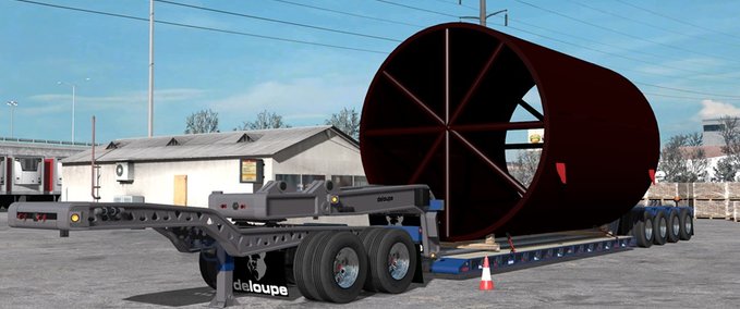 Trailer Custom Deloupe Lowboy [1.30.x] American Truck Simulator mod