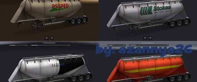 Trailer Retro Cement Trailers by azannya26 [1.30.x] Eurotruck Simulator mod