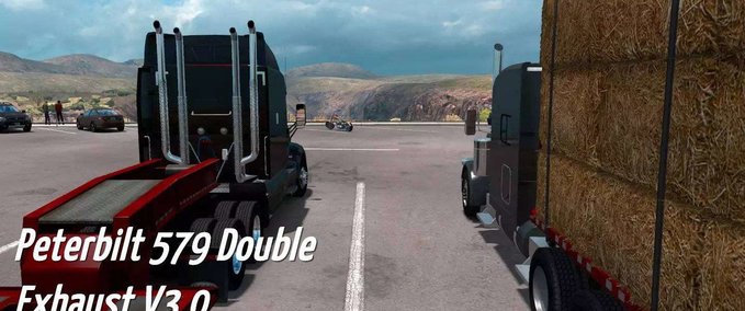 Anbauteile Peterbilt 579 Double Exhaust für SP/MP American Truck Simulator mod