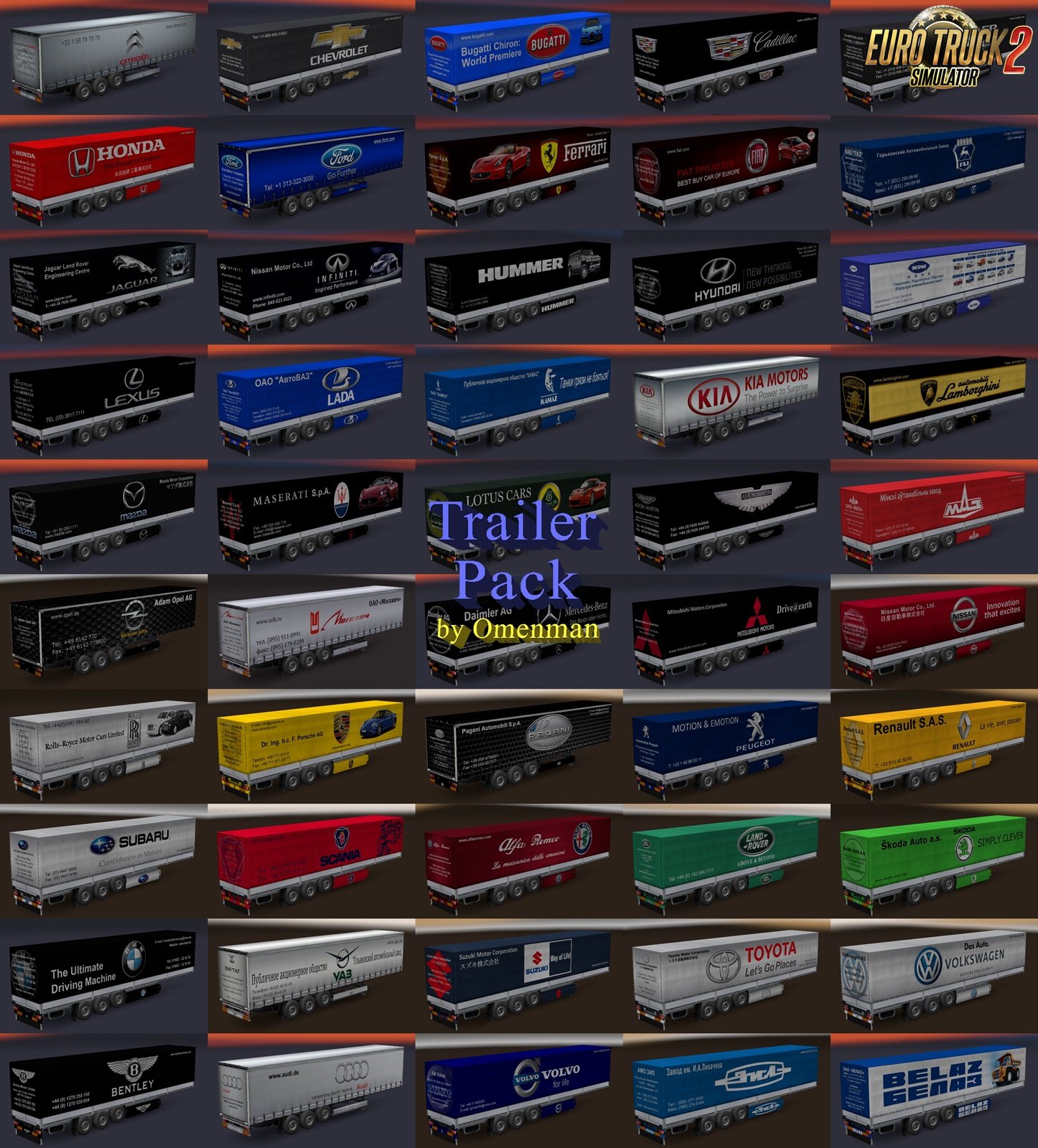 Trailer Package with Logos and Marketing of Car Manufactorers v 2.0 - Thumbnail 1