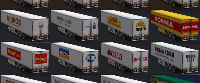 Trailer Anhängerpaket europäischer Supermärkte [1.30.x]  Eurotruck Simulator mod