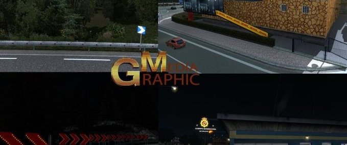 Sonstige Neue Texturen realer Straßen und grafische Verbesserungen der Umgebung und Vegetation Eurotruck Simulator mod