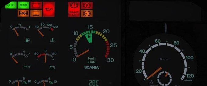 Sonstige Autentische Warnlichter für die Scania 4 Serie Eurotruck Simulator mod