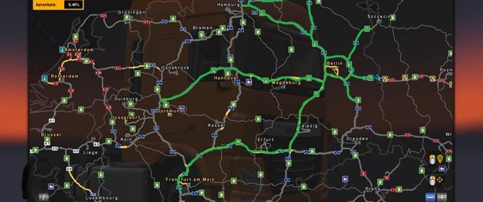 Maps Autobahn Rekonstruktion v1.0 beta [1.30.x] Eurotruck Simulator mod