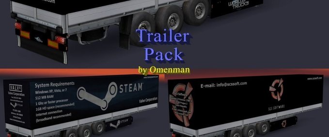 Trailer Anhängerpaket "SCS Spiele" v1.0 [1.30.x] Eurotruck Simulator mod