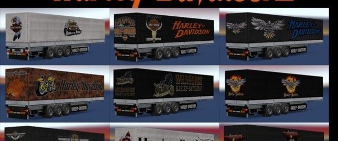 Trailer Anhängerpaket "Harley Davidson" [1.30.x]  Eurotruck Simulator mod