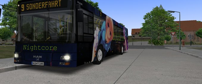 Bus Skins MAN Stadtbus NL 263 2 Türen "Nightcore" Repaint OMSI 2 mod