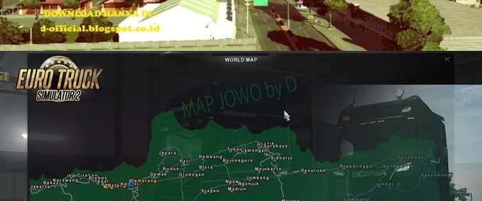 Maps Karte Jowo (Indonesische Karte) [1.30.x] Eurotruck Simulator mod
