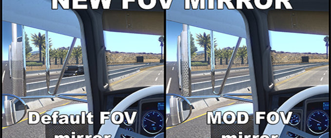 Mods New FOV Mirror American Truck Simulator mod