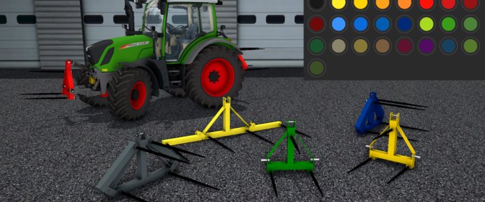 Ballentransport Front/Back Foldable Fork Landwirtschafts Simulator mod