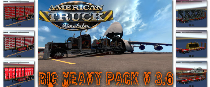 Trailer Big Heavy Pack v3.6 American Truck Simulator mod