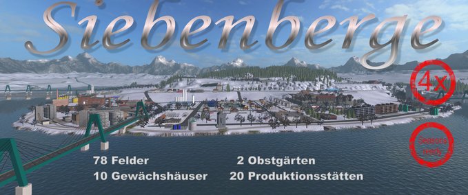 4fach Maps Siebenberge Landwirtschafts Simulator mod