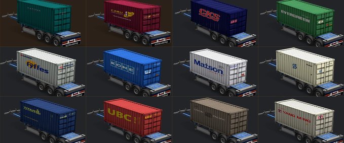 Trailer Kontainer Paket realer Firmen [1.30.x] Eurotruck Simulator mod