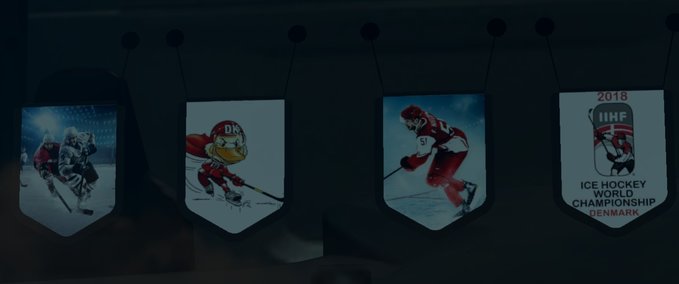 Interieurs 2018 IIHF WORLD CHAMPIONSHIP PENNANTS PACK  Eurotruck Simulator mod