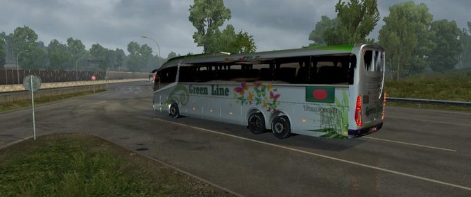 Volvo Rizari 6 Green Line Volvo Bus HD Texture + BD Skins [1.31.x] Eurotruck Simulator mod