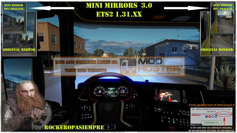 Mini mirrors V 3.0 for ETS2 1.31.XX - Thumbnail 1