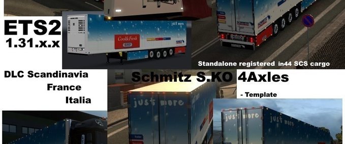Standalone-Trailer Schmitz Cargobull S.KO 4axles Reefer Eurotruck Simulator mod