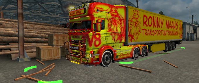 Skins V8 extrem Gelb  Eurotruck Simulator mod