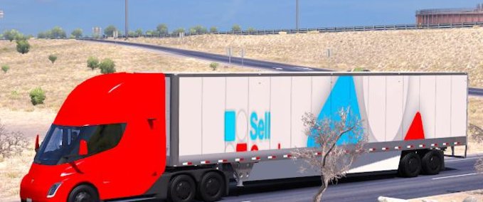 Sonstige Tesla Semi Truck mit Anhänger 2019 [1.31.x] Eurotruck Simulator mod