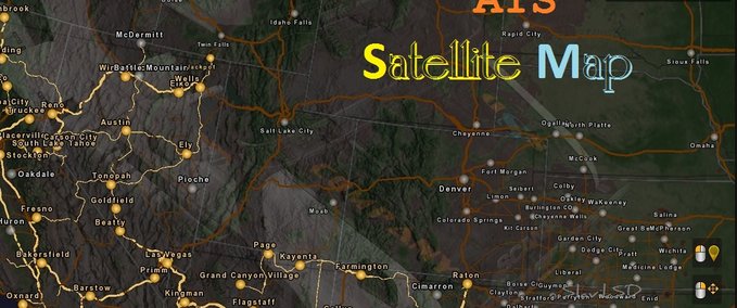 Maps ATS Satelliten Karte American Truck Simulator mod