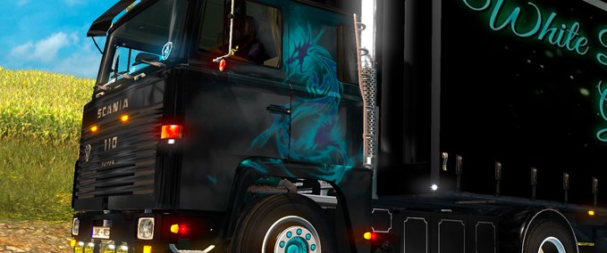 Skins Scania 1 Series White Dragons Lackierung Eurotruck Simulator mod