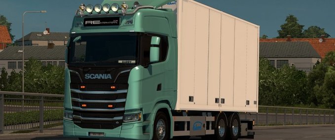 Trailer Kraker/NTM/Ekeri Tandem Addon für Next Gen Scania von Kast & Siperia Eurotruck Simulator mod