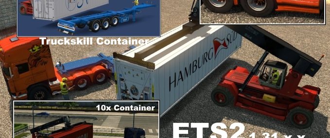 Trailer Container mit Lifter 1.30.x.x Eurotruck Simulator mod