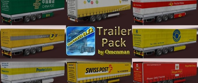 Trailer Anhängerpaket "Post" [1.31.x] Eurotruck Simulator mod