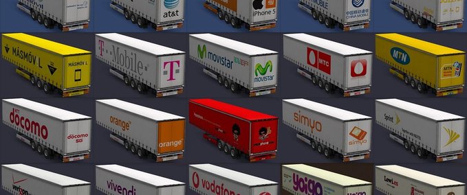 Trailer Anhängerpaket "Telekom Anbieter" 1.31.x Eurotruck Simulator mod